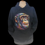 RAINBOW CHIMP HOODIE NAVY